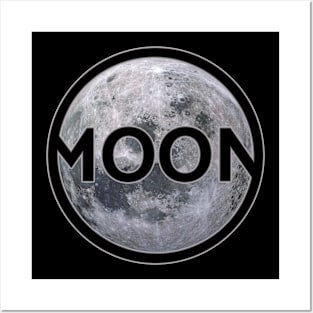 Moon with lettering gift space idea Posters and Art